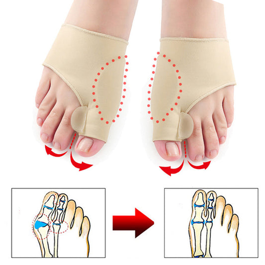 Big Toe Bunion Corrector Splint Straightener Valgus Pain Relief Big Bone Orthopedic Bunion Correction Pedicure Socks Silicone Corrector Braces Toes Separator Feet Care Tool