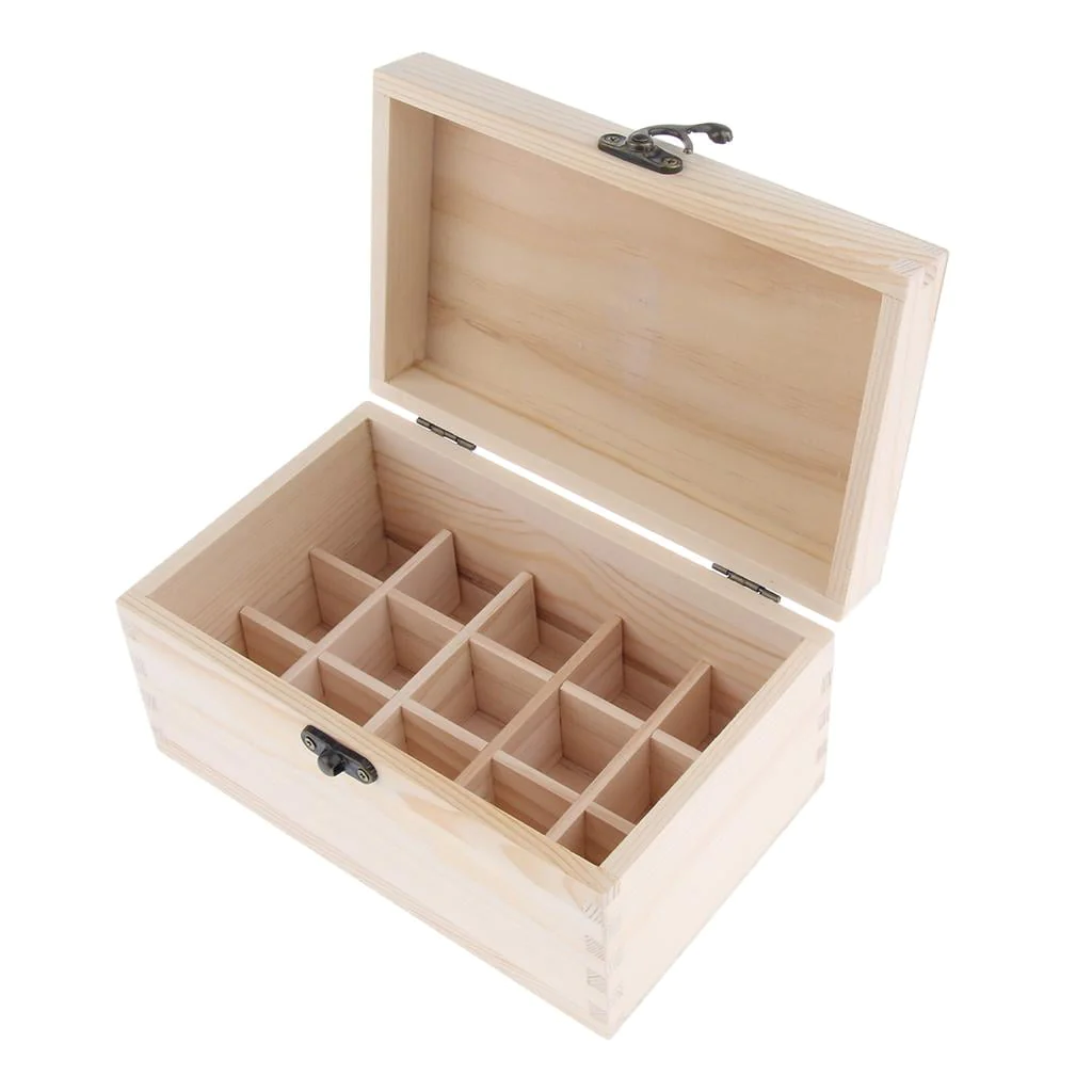 Wooden Essential Oils & Makeup Storage Box