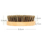 Oval Bluezoo Men's Care Flower Bristle Beech Wood Color Beard Hair Brush