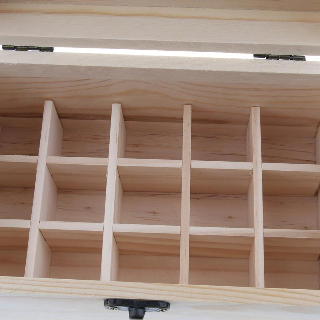 Wooden Essential Oils & Makeup Storage Box